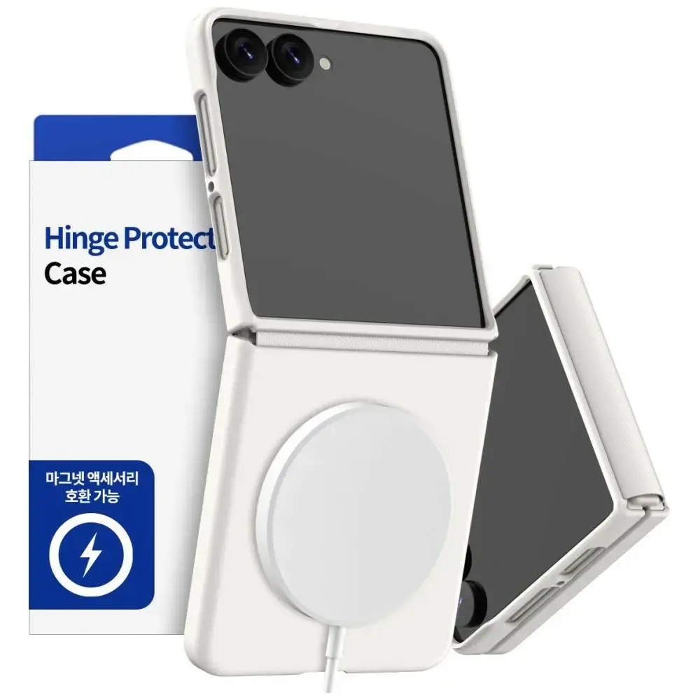 Araree Aero Flex M telefono dėklas su MagSafe palaikymu Samsung Galaxy Z Flip 8 (F776) baltas