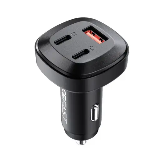 Acefast B3 automašīnas lādētājs | 66W | PD, QC, PPS | USB-C, USB-A | melns