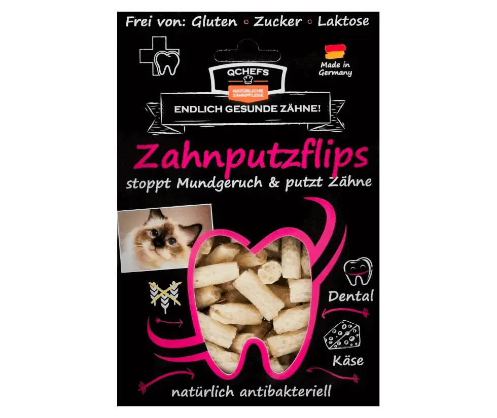 QCHEFS Лакомства для кошек Dental Flips 40 гр
