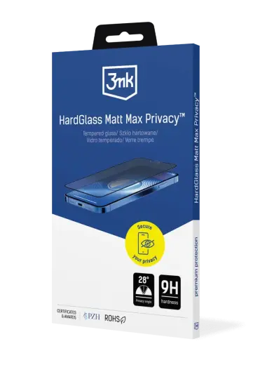 3mk HardGlass Matt Max karastatud kaitseklaas telefonile iPhone 18 Pro Max (privaatsusefekt)
