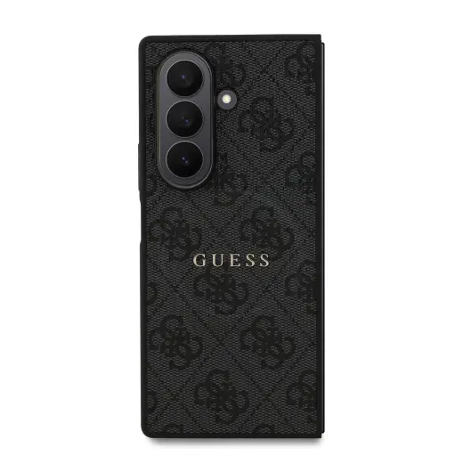 Guess Colored Ring Magnetic maciņš ar statīvu telefonam Samsung Galaxy Z Fold 7 melns