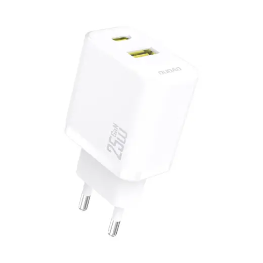 Dudao A26T зарядное устройство | 25W | GaN | USB-C, USB-A | белое