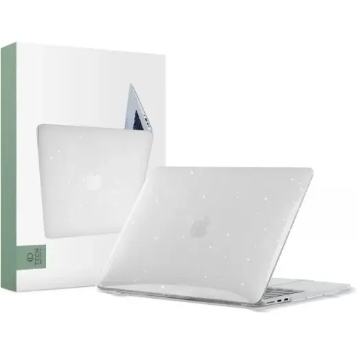Tech-Protect SmartShell case for MacBook Air 13" M2 | M3 | 2022-2024 - transparent and glitter