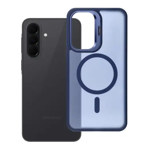 Forcell F-Protect Shadow Stand Premium telefono dėklas su stovu ir MagSafe palaikymu Samsung Galaxy A37 (A376) tamsiai mėlynas
