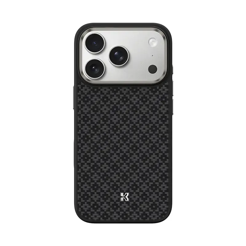 Benks Magnetic Armor Pro Armor Grid Kevlar telefono dėklas iPhone 17 Pro Max juodas