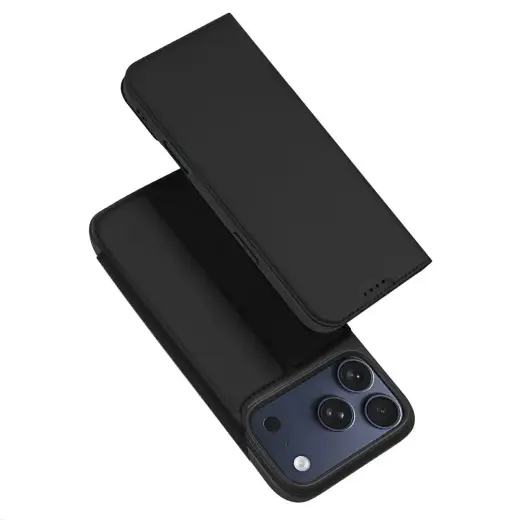 Dux Ducis Skin Pro grāmatveida maciņš telefonam iPhone 18 Pro | iPhone 17 Pro melns