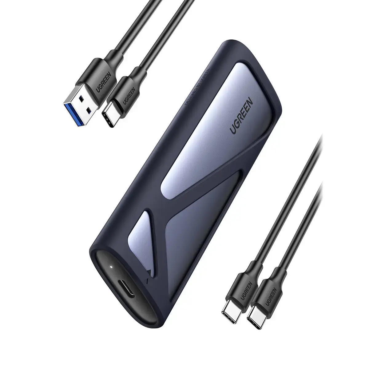 UGREEN CM400 M.2 SSD korpusas, NVMe, SATA, 10Gbps, USB-C (pilkas)