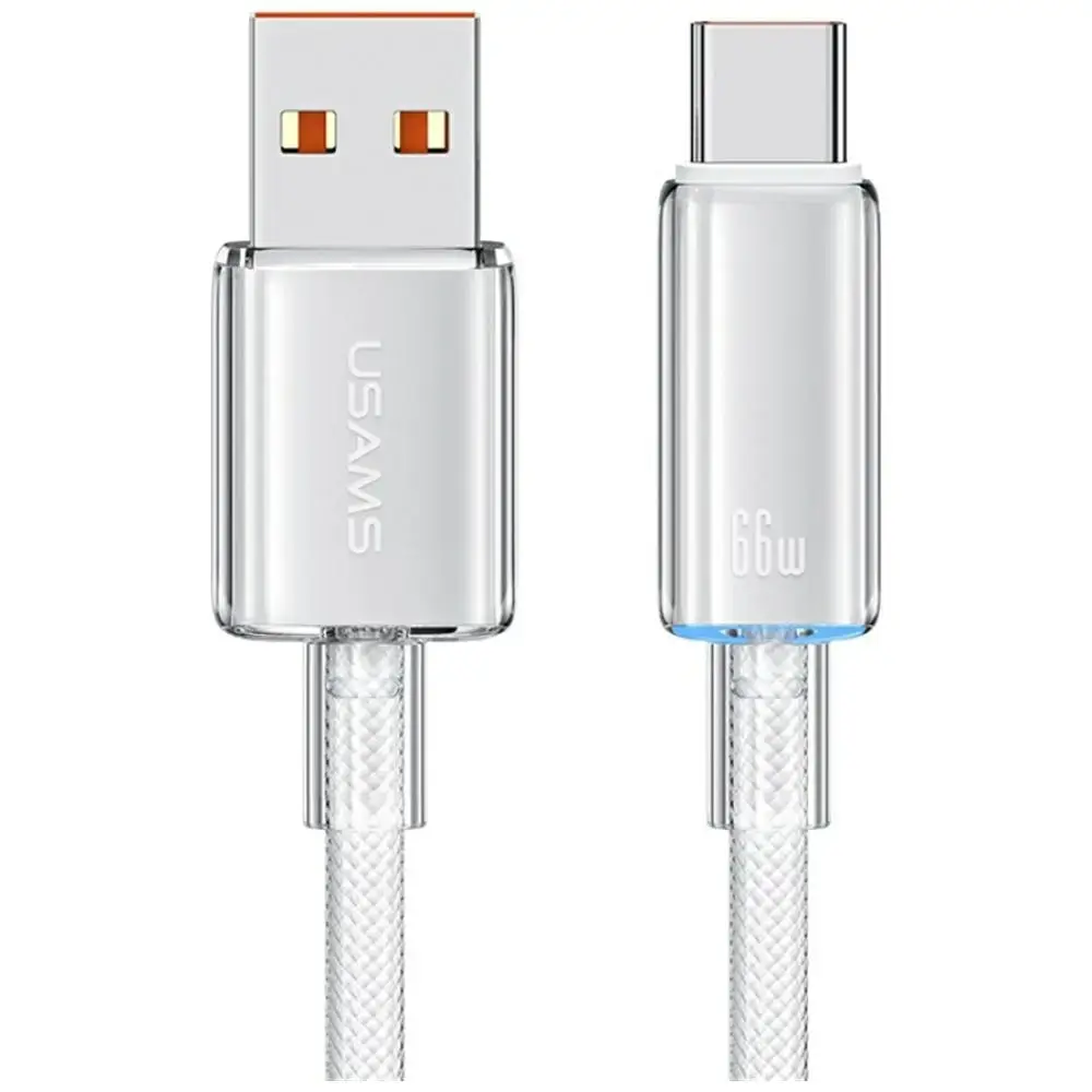 USAMS Cloud Series US-SJ658 провод для передачи данных и зарядки | USB-A на USB-C | 30W | 1.2м | белый
