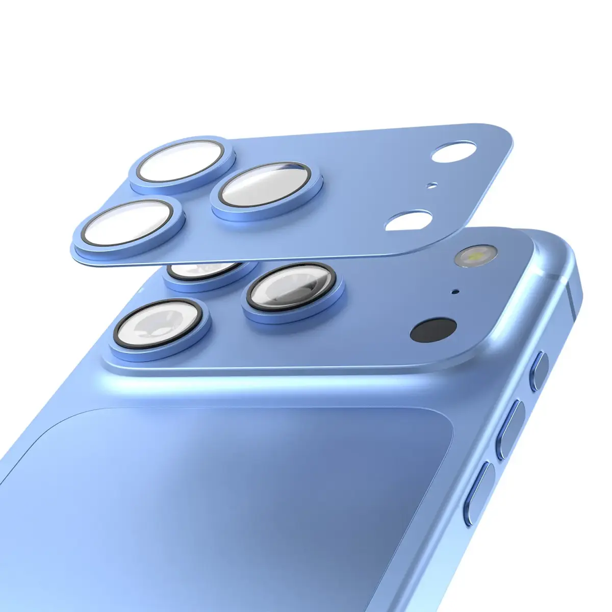 Etteri kameros apsauginis stiklas telefonui iPhone 18 Pro Max mėlynas
