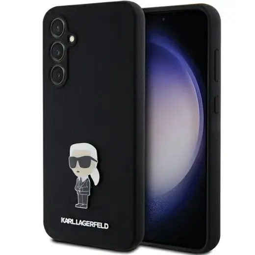 Karl Lagerfeld KLHCS23FEMHKNPK Ikonik Metal Pin чехол для телефона Samsung Galaxy S23 FE чёрный