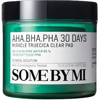 Some By Mi AHA BHA PHA 30 Days Miracle Truecica Clear Pad ( 70 ks ) - Jemné vatové tamponky pro čištění pleti