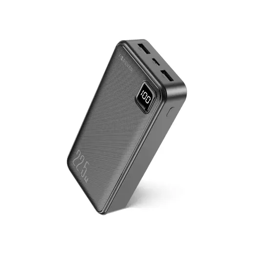Forever TB-300L ārējais akumulators (powerbank) | 20000 mAh | 22.5W | USB-A, USB-C | LED ekrāns | melns