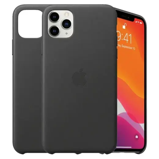Leather чехол для телефона iPhone 11 Pro Max чёрный