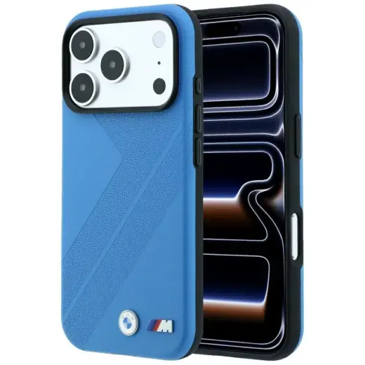 BMW M Tire Track Metal Logo чехол с поддержкой MagSafe для телефона iPhone 17 Pro | iPhone 18 Pro синий