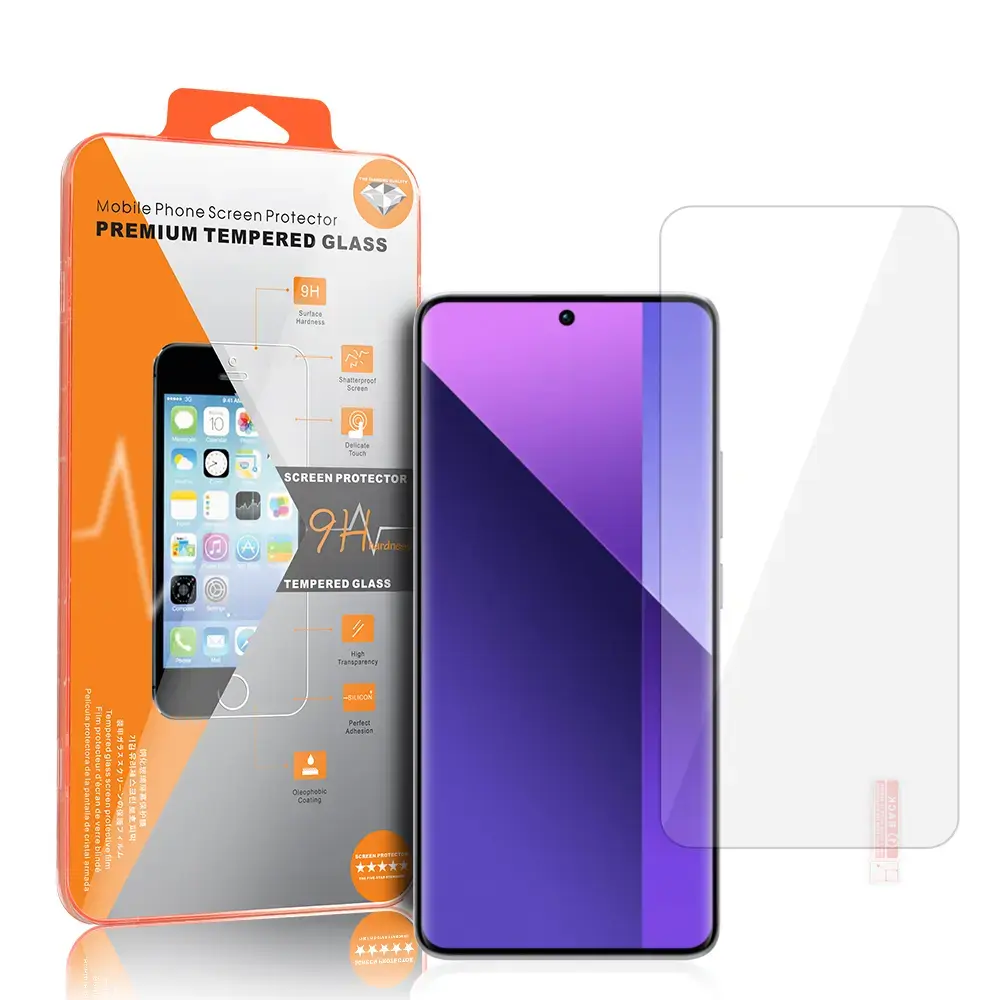 Tempered Glass oranžinis grūdintas stiklas telefonui Xiaomi Redmi Note 13 Pro