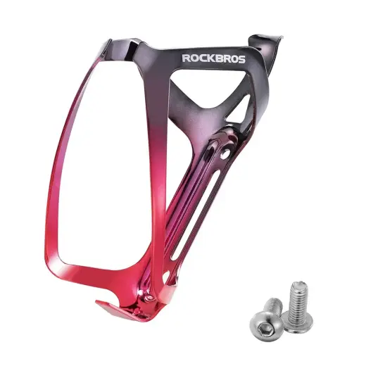 Rockbros RKL02 Aluminum Bottle Cage - Black and Red