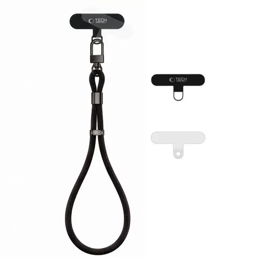 TECH-PROTECT C11S ROPE WRIST STRAP OBSIDIAN BLACK