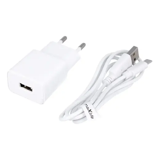 Maxlife MXTC-01 зарядное устройство | 5W | USB-A | с проводом USB-C в комплекте | белое