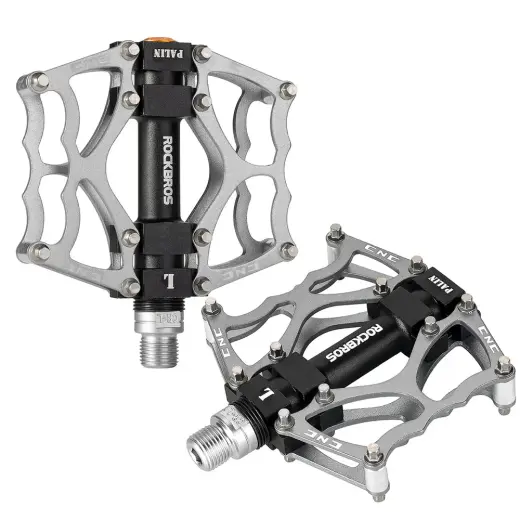 Rockbros JT201012LS 2010-12L Aluminum Platform Bicycle Pedals - Silver