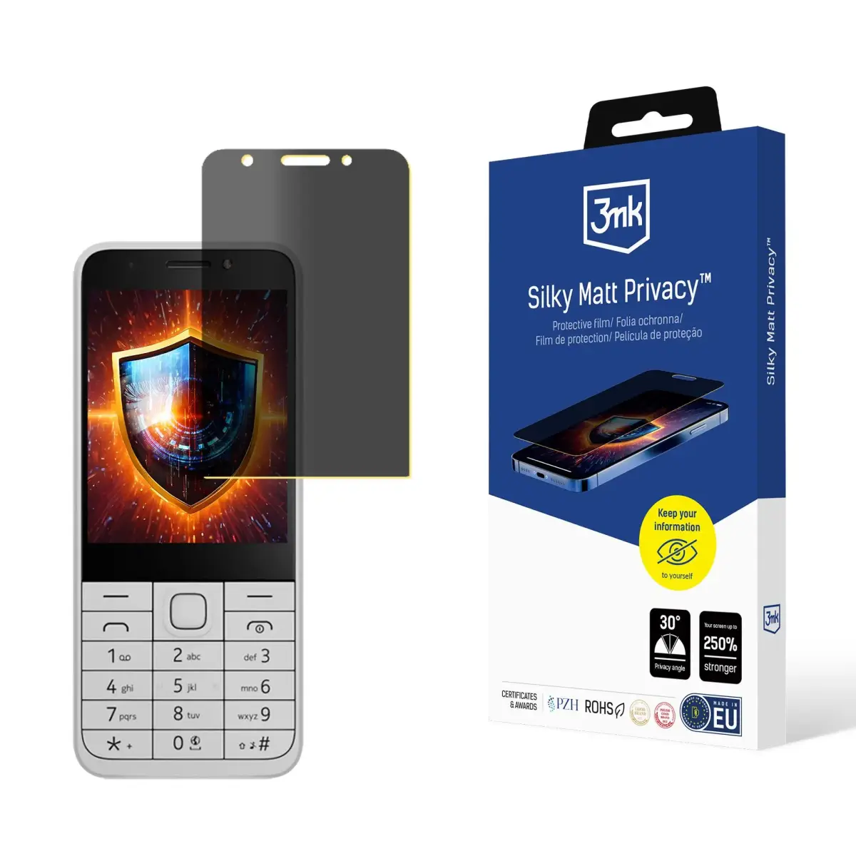 3mk Silky Matt Privacy kaitsekile telefonile Nokia 230 (privaatsusefekt)