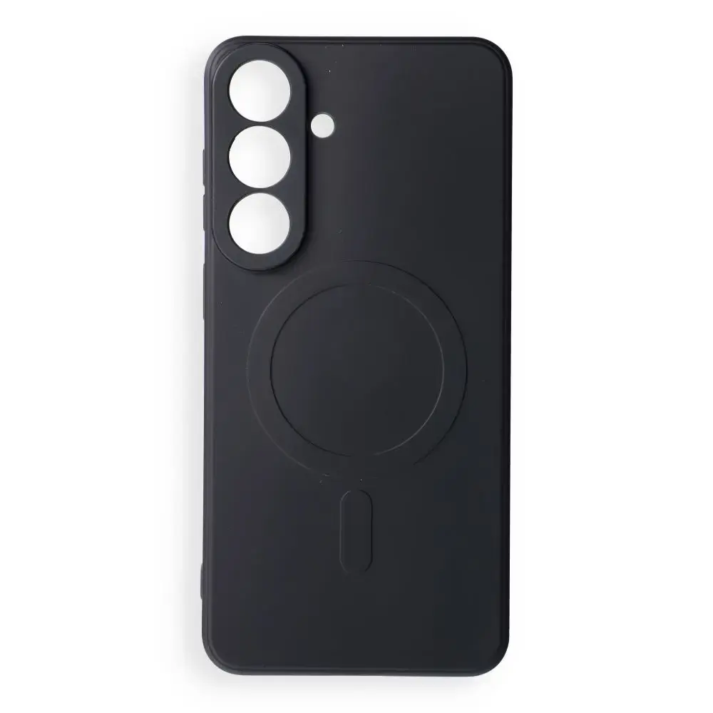 Silicone Mag Cover чехол с поддержкой MagSafe для телефона Samsung Galaxy S26 FE (S741) чёрный