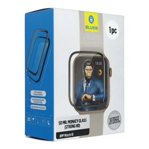 BlueO aizsargstikls priekš Apple Watch Series 10/11 (46 mm) | melns