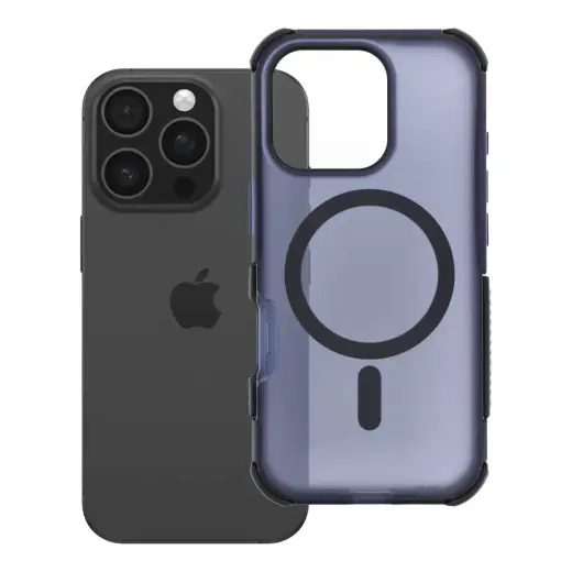 Forcell F-Protect BumperX Premium telefono dėklas su MagSafe palaikymu iPhone 16 Pro tamsiai mėlynas