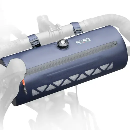 Rockbros AS-144 ROAD TO SKY handlebar bicycle bag, waterproof, 4 l - blue