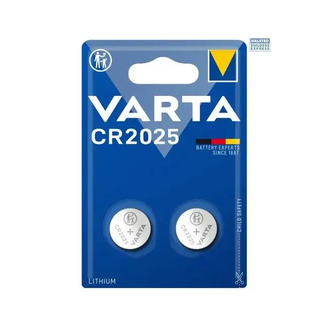 VARTA CR2025 3V litija monētu baterijas 2 gab.