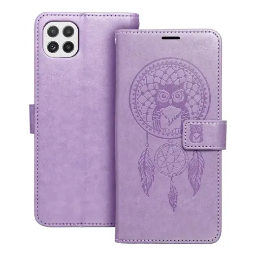 MEZZO dreamcatcher grāmatveida maciņš telefonam Samsung Galaxy A22 5G (A226) violets