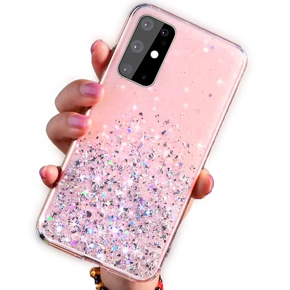 Fusion Glue Glitter telefoni ümbris iPhone 13 Pro Max roosa