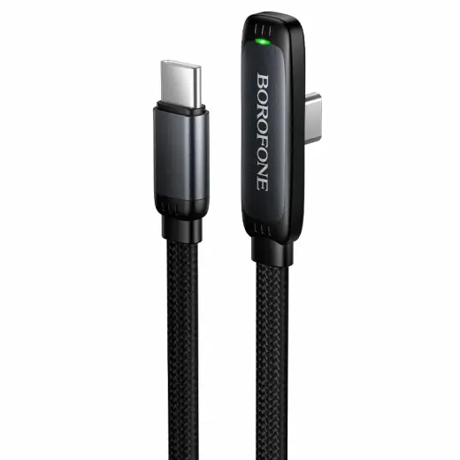 Borofone BX126 Skillful datu pārraides un uzlādes vads | USB-C uz USB-C | PD | 60W | 1m | melns