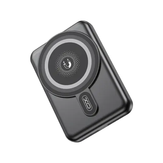 XO magnetic PR264 ārējais akumulators (powerbank) | 10000 mAh | 20W | USB-C, MagSafe | LED ekrāns | melns