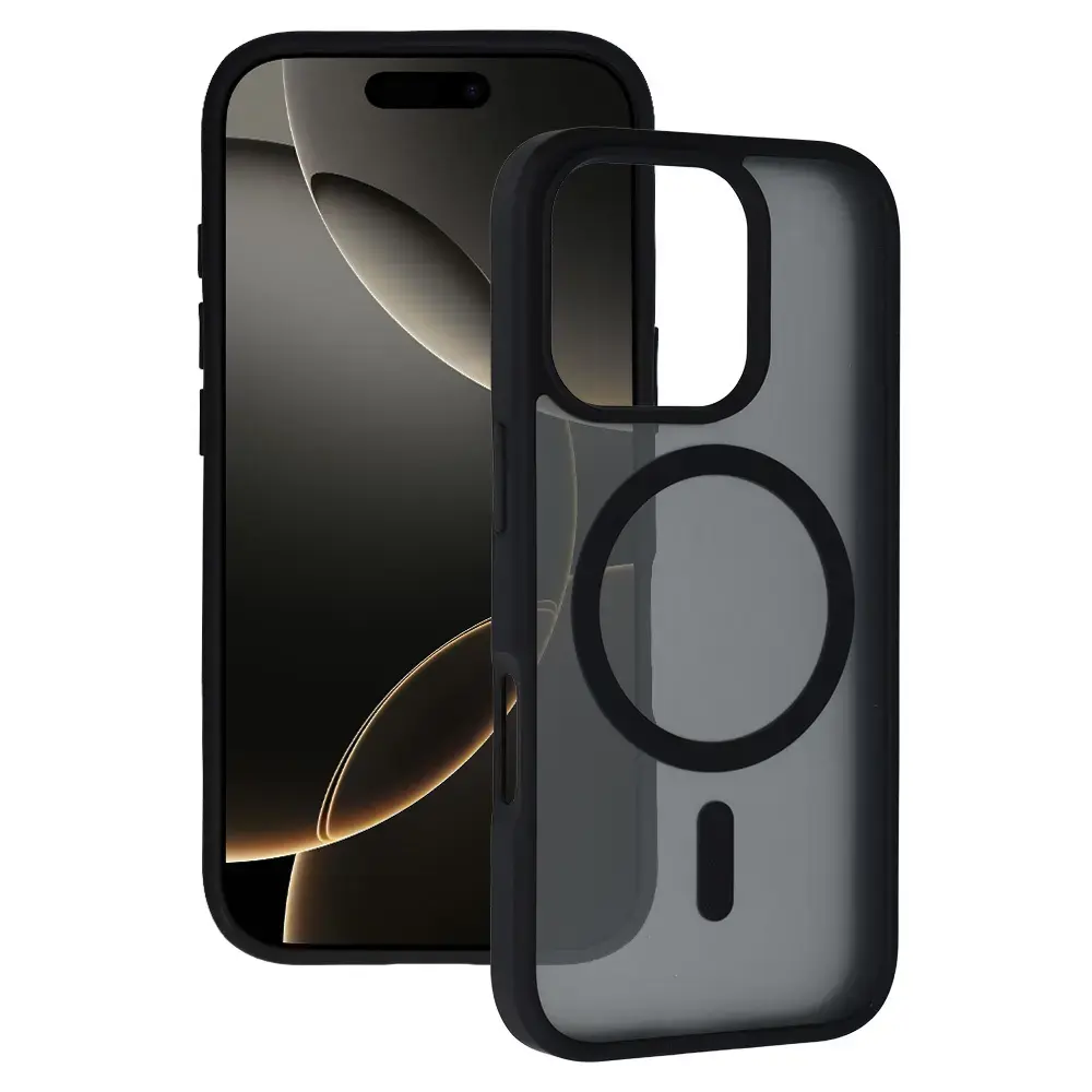 Tel Protect Aura Matte maciņš ar MagSafe atbalstu telefonam iPhone 15 Pro melns
