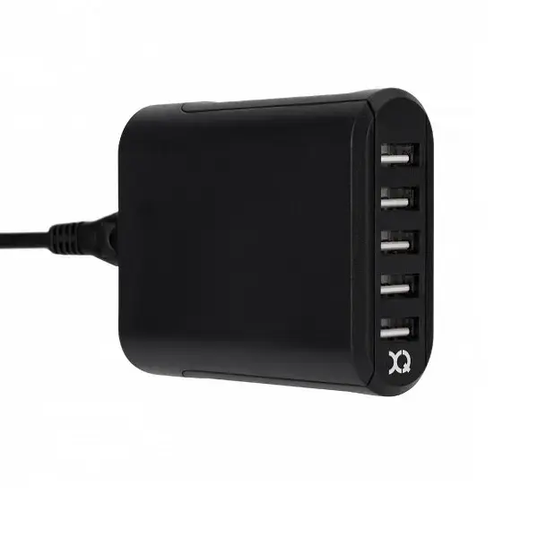 Xqisit Mains charger 8A 5xUSB black 29977