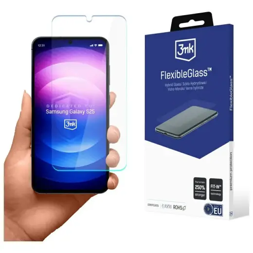 3mk FlexibleGlass aizsargplēve telefona ekrānam Samsung Galaxy S25 (S931)