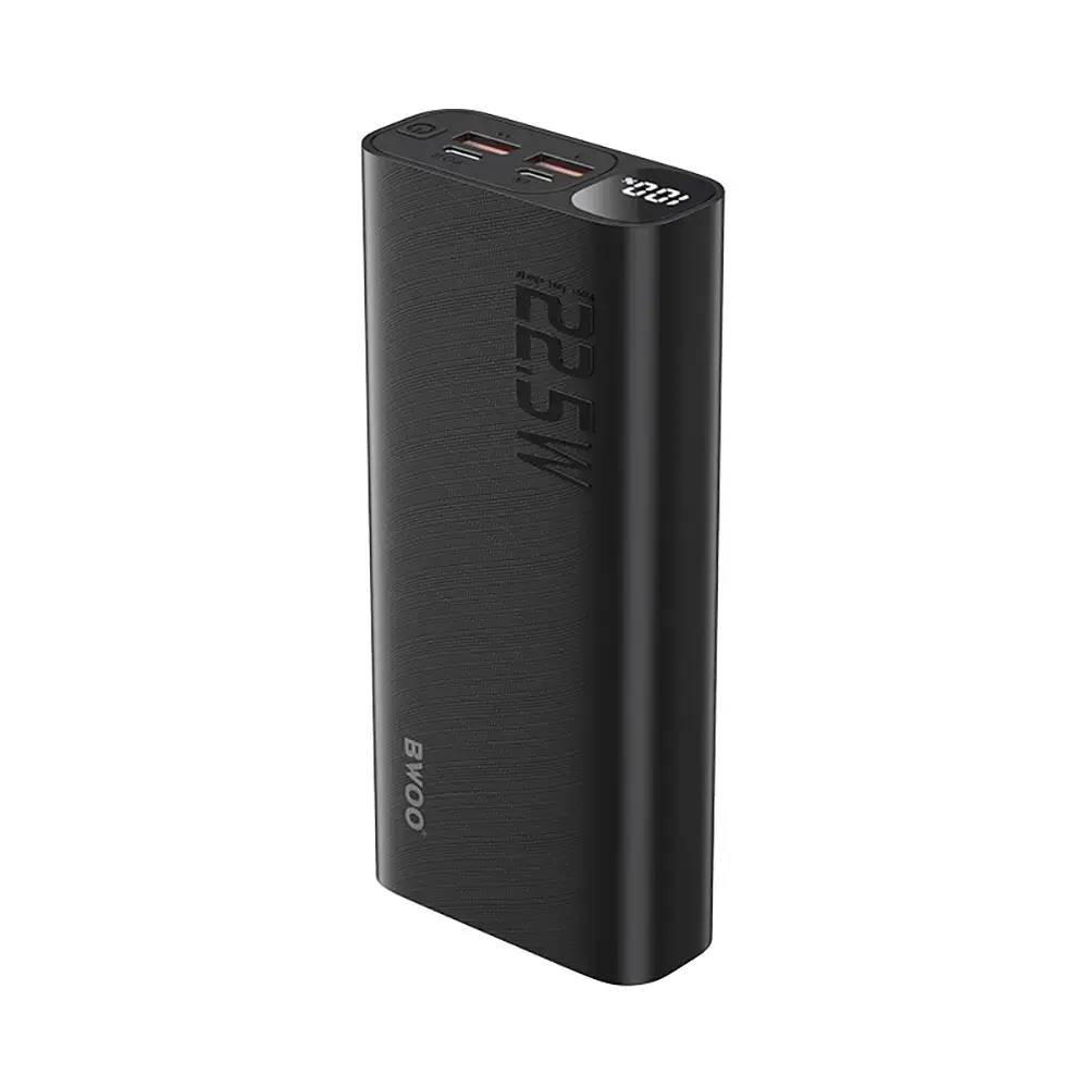 Внешний аккумулятор (powerbank) BWOO | 20 000 мА·ч | 22.5 Вт | USB-A, USB-C | LED дисплей | чёрный