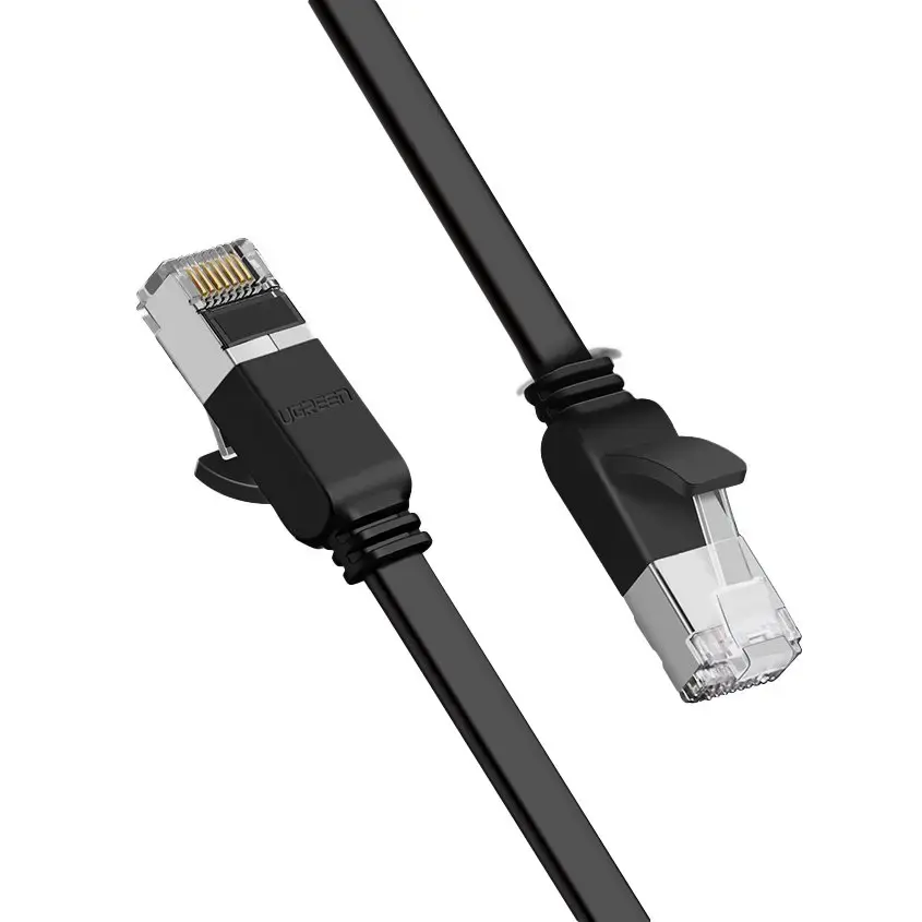Ugreen 50183 Ethernet LAN tinklo kabelis | Cat6 | UTP | plokščias | 1Gbps | 0.5m | juodas