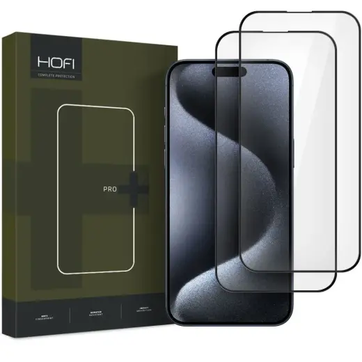 HOFI GLASS PRO+ защитное стекло 2 штуки для iPhone 16 черный