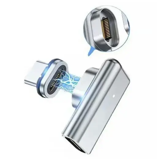 Beline BLNAM01 magnetiline adapter | USB-C kuni USB-C | 100W | hõbedane
