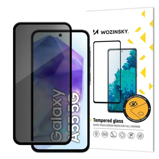 Wozinsky Privacy Glass aizsargstikls telefona ekrānam Galaxy A55 (privātuma efekts)