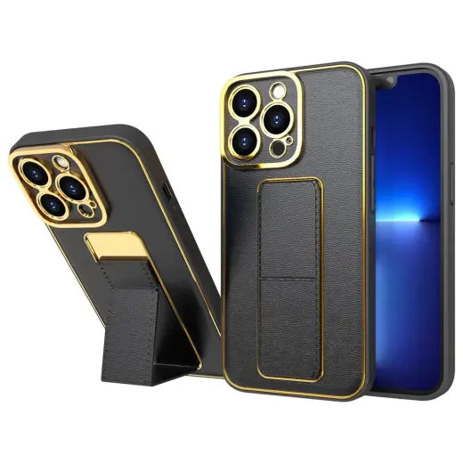 New Kickstand maciņš ar statīvu telefonam iPhone 12 melns