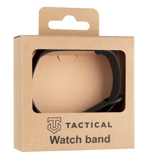 Tactical 513 išmaniojo laikrodžio dirželis Xiaomi Mi Band 3/4 | silikoninis | juodas