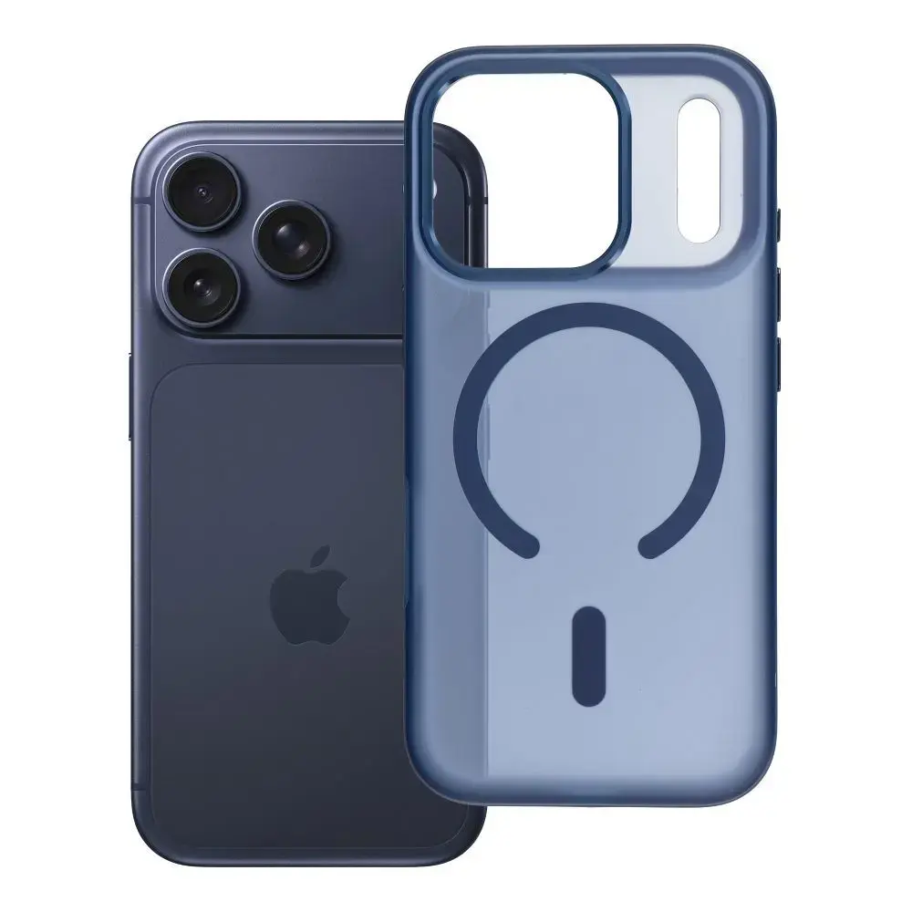 Case for iPhone 17 Pro / 18 Pro Flexline Mag Cover compatible with MagSafe navy blue