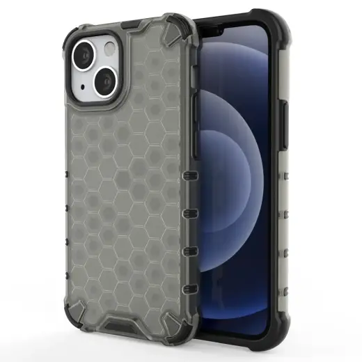 Honeycomb armor telefono dėklas iPhone 13 mini juodas