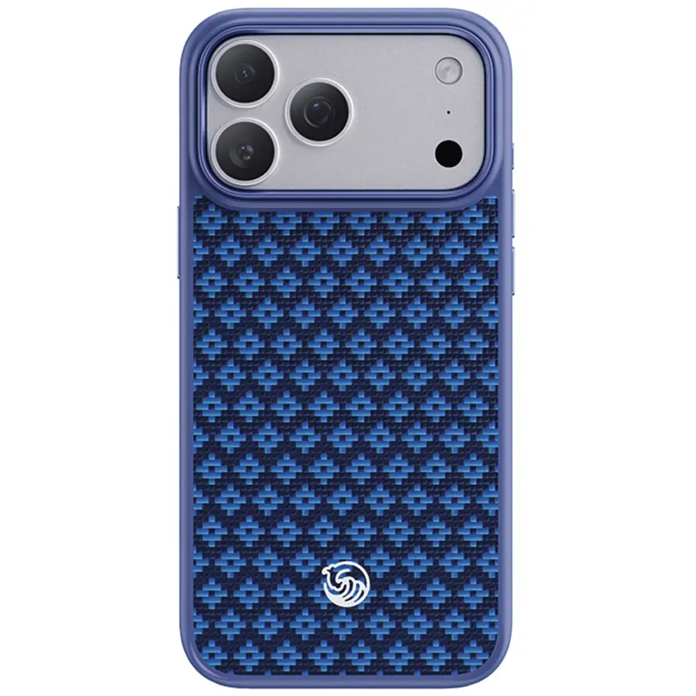 Benks Magnetic Armor Pro Armor Grid Kevlar Case Metal Frame 600D (C.K.FL.AP.BE.B072) for Iphone 18 Pro/17 Pro blue