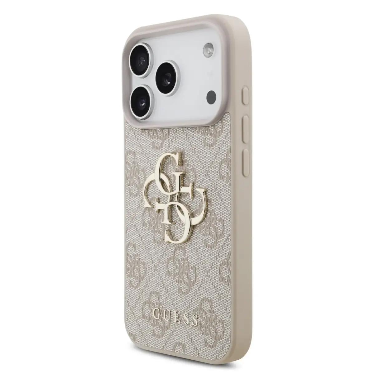 Guess PU 4G Metal Logo Case for iPhone 18 Pro Pink