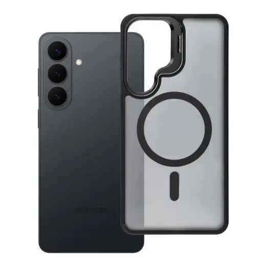 Forcell F-Protect Shadow Stand Premium telefono dėklas su stovu ir MagSafe palaikymu Samsung Galaxy S26+ (S947) juodas