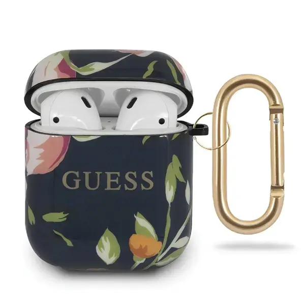 Guess GUACA2TPUBKFL03 AirPods cover blue N.3 Flower Collection