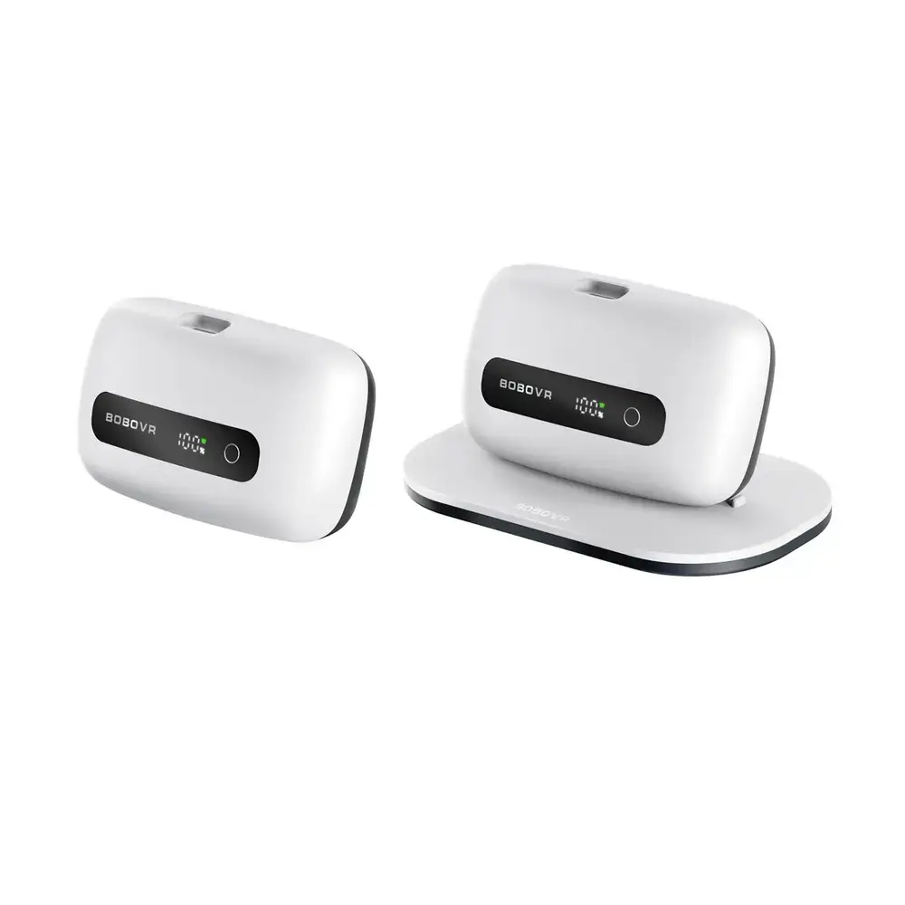 BoboVR BM60-2 6500 mAh Battery for BoboVR M3 Pro+ and BoboVR M3 2 pcs. with Charging Station - White